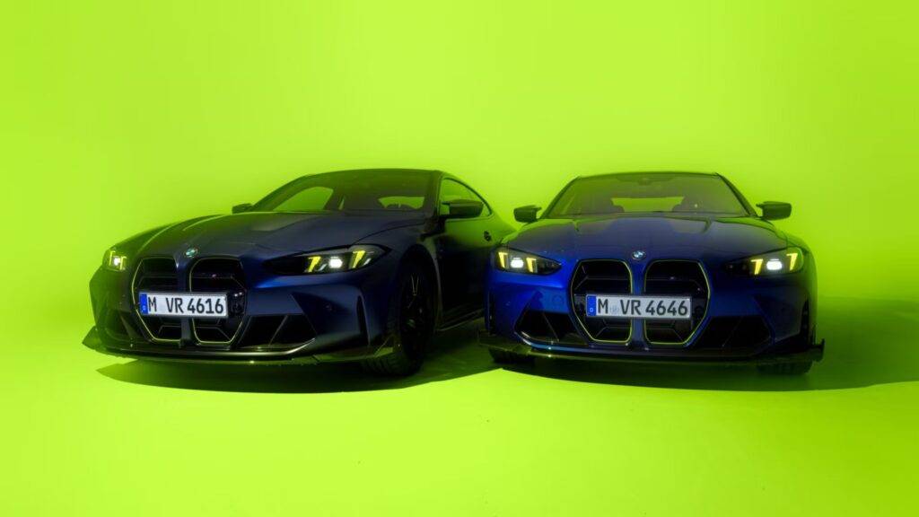 BMW M4 CS EDITION VR46 (2025) je limitovaná edícia, ktorá spája vysoký výkon a elegantný dizajn inšpirovaný svetom motošportu. Tento model bol vyvinutý v spolupráci so svetoznámym pretekárom Valentina Rossi, čo sa odráža v jeho unikátnom vzhľade a precíznom spracovaní. Zaujme nielen výrazným dizajnom s špecifickými detailmi, ako je špeciálna karbónová kapota, agresívny predný nárazník a charakteristické farby, ale aj vylepšeným aerodynamickým výkonom, ktorý poskytuje vynikajúcu stabilitu a ovládateľnosť aj pri vysokých rýchlostiach. Je to skutočný skvost pre fanúšikov a nadšencov rýchlych áut.