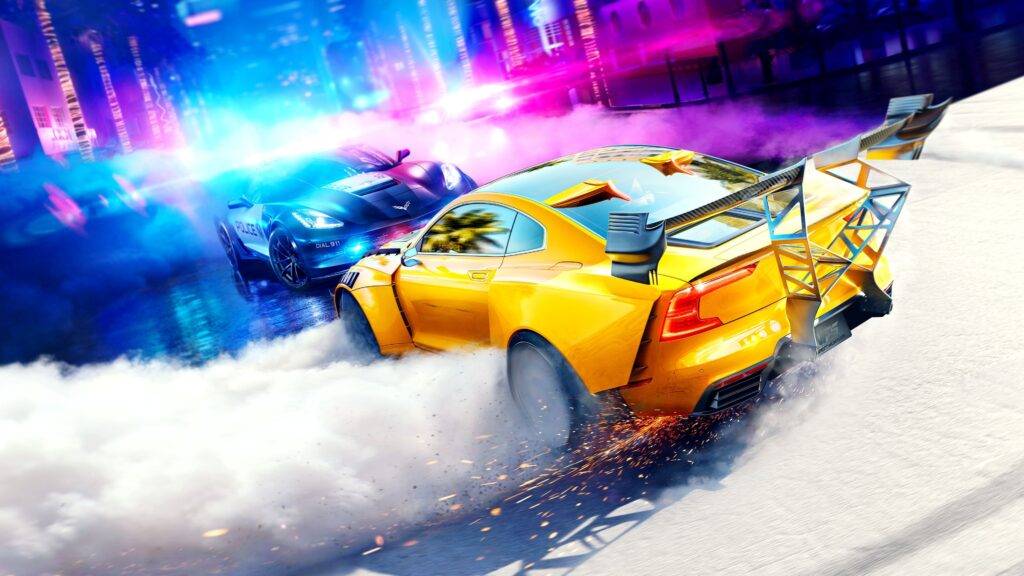 Need for Speed Heat prináša hráčov do slnkom zaliateho, ale zároveň temného mesta Palm City, kde sa legálne denné preteky striedajú s nebezpečnými nočnými jazdami. Deň patrí oficiálnym súťažiam, kde hráči zbierajú peniaze a vylepšujú svoje vozidlá, zatiaľ čo noc je o adrenalíne, úteku pred políciou a získavaní rešpektu v nelegálnych pouličných závodoch. Dynamická zmena medzi dňom a nocou dodáva hre jedinečnú atmosféru a núti hráča takticky plánovať svoje aktivity.